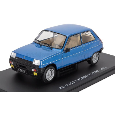 EDICOLA RENAULT R5 ALPINE TURBO 1982 - CON VETRINA - WITH SHOWCASE - BLUE 1/24