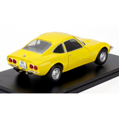 EDICOLA OPEL GT 1900 COUPE 1968 - CON VETRINA - WITH SHOWCASE - YELLOW 1/24