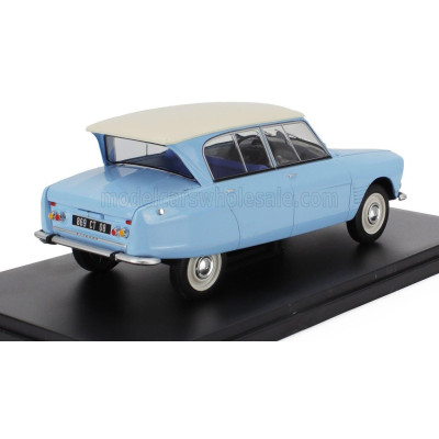 EDICOLA CITROEN AMI 6 1961 - CON VETRINA - WITH SHOWCASE - LIGHT BLUE WHITE 1/24