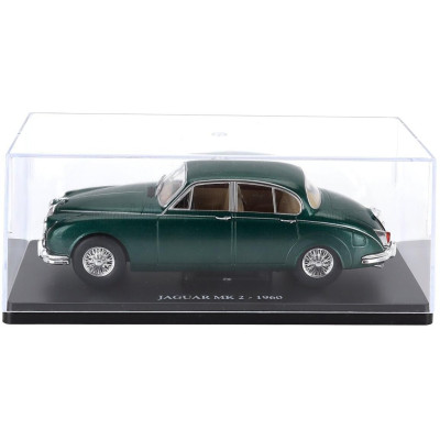 EDICOLA JAGUAR MKII 1960 - CON VETRINA - WITH SHOWCASE - GREEN 1/24