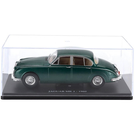 EDICOLA JAGUAR MKII 1960 - CON VETRINA - WITH SHOWCASE - GREEN 1/24