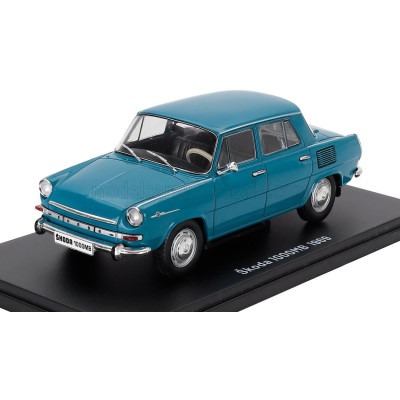 EDICOLA ŠKODA 1000MB 1969 - CON VETRINA - WITH SHOWCASE - LIGHT BLUE 1/24