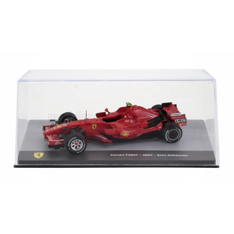 EDICOLA FERRARI F1  F2007 N 6 WORLD CHAMPION SEASON 2007 KIMI RAIKKONEN - CON VETRINA - WITH SHOWCASE - F-1 RED MET 1/43