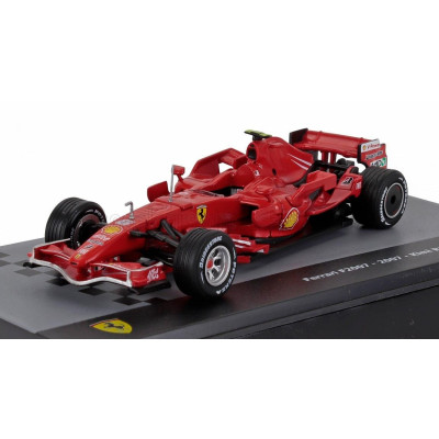 EDICOLA FERRARI F1  F2007 N 6 WORLD CHAMPION SEASON 2007 KIMI RAIKKONEN - CON VETRINA - WITH SHOWCASE - F-1 RED MET 1/43
