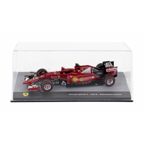 EDICOLA FERRARI F1  SF15-T N 5 SEASON 2015 SEBASTIAN VETTEL - CON VETRINA - WITH SHOWCASE - RED 1/43