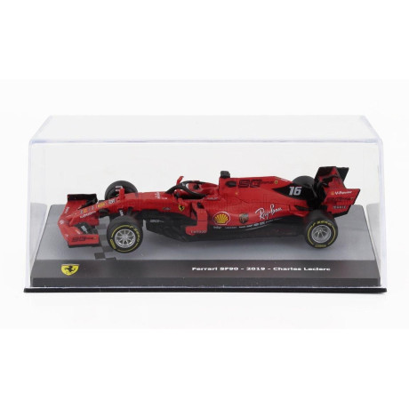 EDICOLA FERRARI F1  SF90 TEAM SCUDERIA FERRARI MISSION WINNOW N 16 SEASON 2019 CHARLES LECLERC - CON VETRINA - WITH SHOWCASE - R