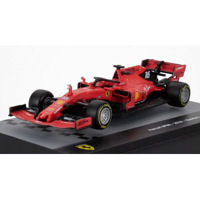 EDICOLA FERRARI F1  SF90 TEAM SCUDERIA FERRARI MISSION WINNOW N 16 SEASON 2019 CHARLES LECLERC - CON VETRINA - WITH SHOWCASE - R