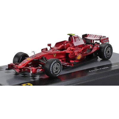 EDICOLA FERRARI F1  F2008 N 2 SEASON 2008 FELIPE MASSA - CON VETRINA - WITH SHOWCASE - F-1 RED MET 1/43