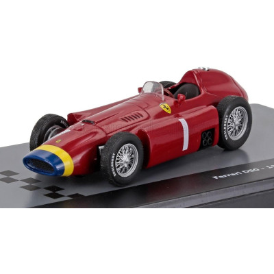 EDICOLA FERRARI F1  D50 N 1 WORLD CHAMPION SEASON 1956 JUAN MANUEL FANGIO - CON VETRINA - WITH SHOWCASE - RED YELLOW BLUE 1/43