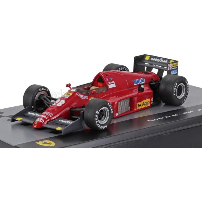 EDICOLA FERRARI F1  F1/86 N 28 SEASON 1986 STEFAN JOHANSSON - CON VETRINA - WITH SHOWCASE - RED BLACK 1/43