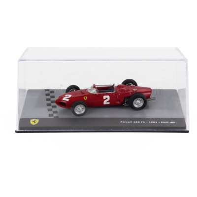 EDICOLA FERRARI F1  156 N 2 WORLD CHAMPION SEASON 1961 PHIL HILL - CON VETRINA - WITH SHOWCASE - RED 1/43