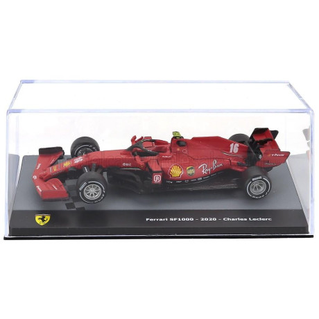 EDICOLA FERRARI F1  SF1000 TEAM SCUDERIA FERRARI MISSION WINNOW N 16 SEASON 2020 CHARLES LECLERC - CON VETRINA - WITH SHOWCASE -