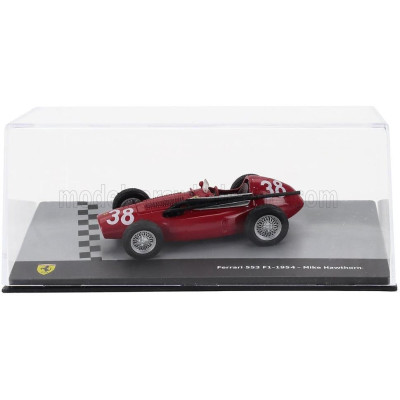 EDICOLA FERRARI F1  553 N 38 SEASON 1954 MIKE HAWTHORN - CON VETRINA - WITH SHOWCASE - RED 1/43