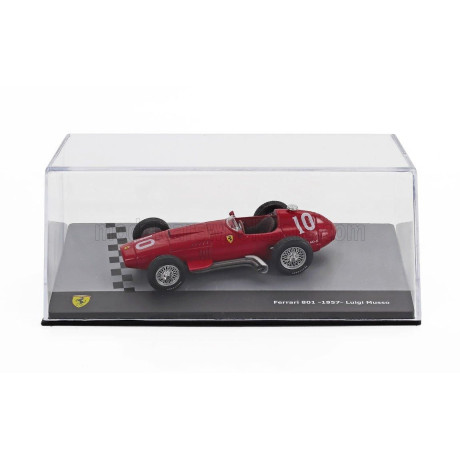 EDICOLA FERRARI F1  801 N 10 SEASON 1957 LUIGI MUSSO - CON VETRINA - WITH SHOWCASE - RED 1/43