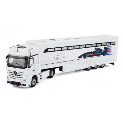 EDICOLA MERCEDES BENZ ACTROS TRUCK CAR TRANSPORTER F1 TEAM MARTINI RACING SEASON 2016 - WHITE 1/43