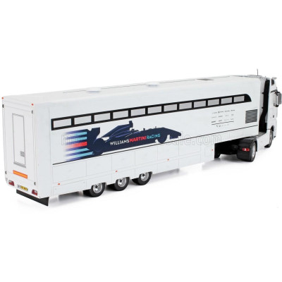 EDICOLA MERCEDES BENZ ACTROS TRUCK CAR TRANSPORTER F1 TEAM MARTINI RACING SEASON 2016 - WHITE 1/43