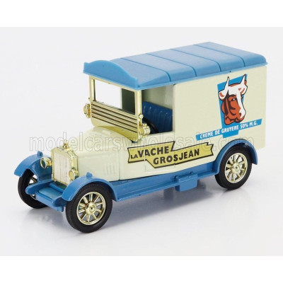 EDICOLA FORD USA MODEL T TRUCK LA VACHE GROSJEAN 1928 - WHITE BLUE 1/50