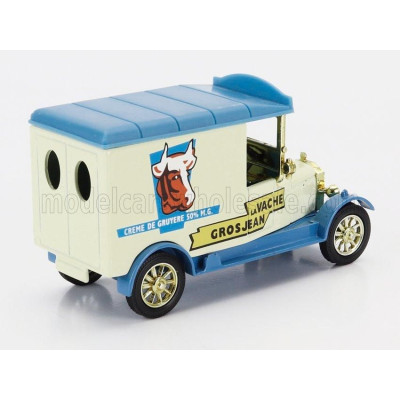 EDICOLA FORD USA MODEL T TRUCK LA VACHE GROSJEAN 1928 - WHITE BLUE 1/50