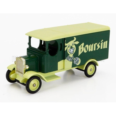 EDICOLA MORRIS VAN TRUCK BOURSIN 1931 (cm 9.1) - GREEN LIGHT YELLOW 1/50