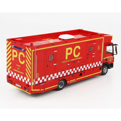 EDICOLA MAN TGL 12.250 TRUCK SAPEURS POMPIERS POSTE DE COMMANDEMENT FRANCE 2015 - RED YELLOW 1/43