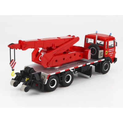 EDICOLA SAVIEM EPG TRUCK AUTOGRU CRANE SAPEURS POMPIERS FRANCE 1971 - RED SILVER 1/43