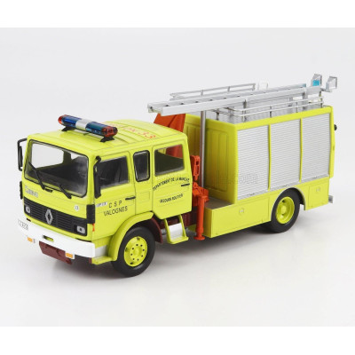 EDICOLA RENAULT JP13 DOUBLE CABINE SOCCORSO STRADALE SAPEURS POMPIERS FRANCE 1989 - YELLOW 1/43