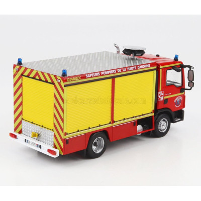 EDICOLA MAN TGL 8.220 TANKER TRUCK SUPPORTO TECNICO SAPEURS POMPIERS FRANCE 2014 - RED YELLOW 1/43