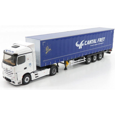 ELIGOR MERCEDES BENZ ACTROS 2 1845 STREAMSPACE TRUCK CANTAL FRET TRANSPORTS 2016 - WHITE BLUE 1/43