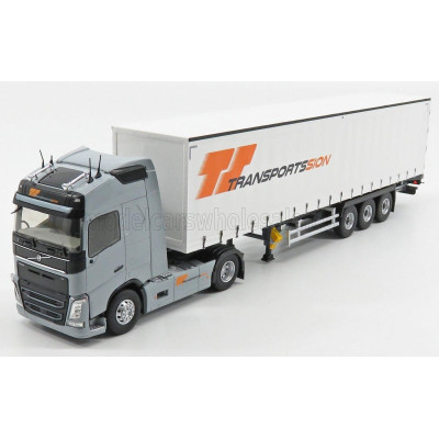 ELIGOR VOLVO FH4 500 GLOBETROTTER TRUCK SION TRANSPORTS TELONATO 2016 - GREY WHITE 1/43