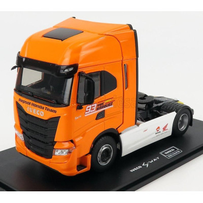ELIGOR IVECO FIAT S-WAY TRACTOR TRUCK 2-ASSI TEAM HONDA HRC N 93 MARC MARQUEZ 2019 - ORANGE 1/43