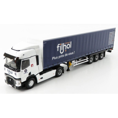 ELIGOR RENAULT T460 TRUCK TELONATO FILHOL TRANSPORTS 2016 - WHITE BLUE 1/43