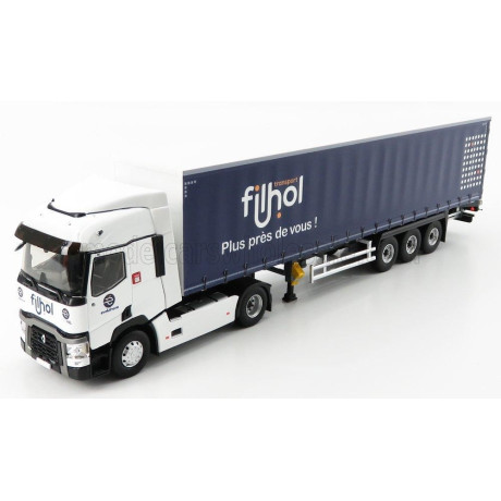 ELIGOR RENAULT T460 TRUCK TELONATO FILHOL TRANSPORTS 2016 - WHITE BLUE 1/43