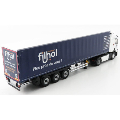 ELIGOR RENAULT T460 TRUCK TELONATO FILHOL TRANSPORTS 2016 - WHITE BLUE 1/43