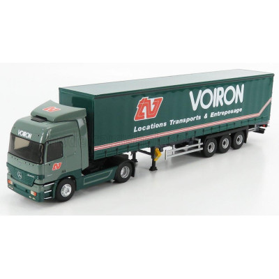 ELIGOR MERCEDES BENZ ACTROS 1844 TRUCK TELONATO VOIRON TRANSPORTS 2008 - 2 TONE GREEN 1/43