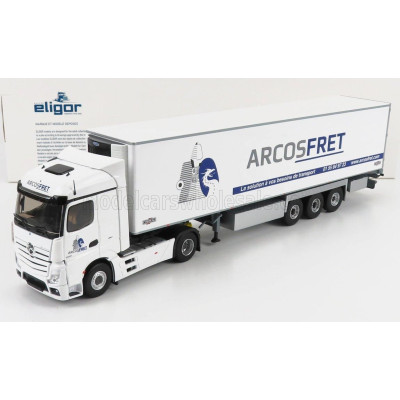 ELIGOR MERCEDES BENZ ACTROS 5 1851 TRUCK SEMI-FRIGO CHEREAU ARCOSFRET 2018 - WHITE 1/43