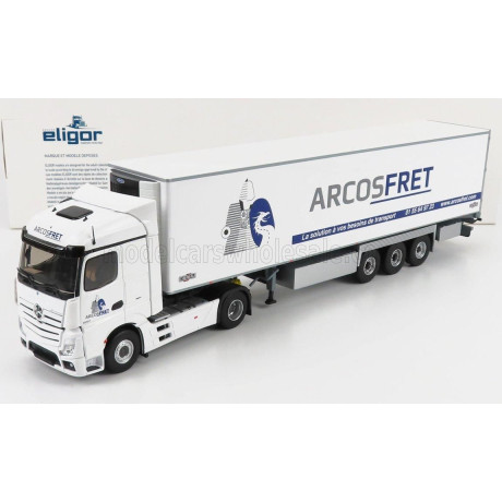 ELIGOR MERCEDES BENZ ACTROS 5 1851 TRUCK SEMI-FRIGO CHEREAU ARCOSFRET 2018 - WHITE 1/43