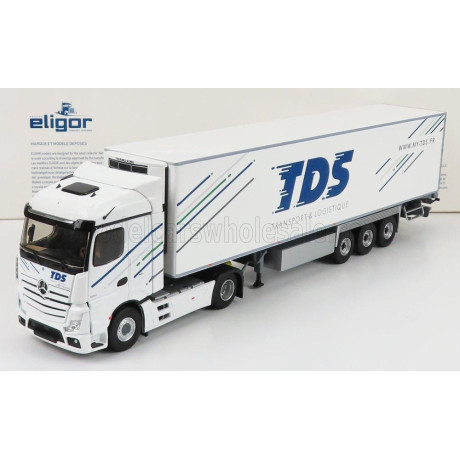 ELIGOR MERCEDES BENZ ACTROS 5 1851 TRUCK SEMI-FRIGO TDS TRANSPORTS 2020 - WHITE 1/43