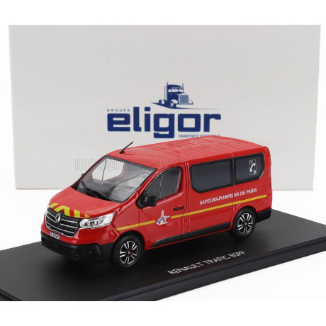 ELIGOR RENAULT TRAFIC MINIBUS BSPP SAPEURS POMPIERS DE PARIS 2022 - RED 1/43