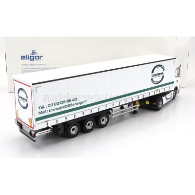 ELIGOR IVECO FIAT S-WAY 510 TRUCK TELONATO TRANSPHIL TRANSPORTS 2021 - WHITE GREEN 1/43