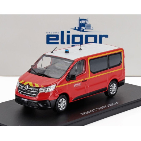 ELIGOR RENAULT TRAFIC MINIBUS SDIS 04 SAPEURS POMPIERS 2024 - RED WHITE 1/43
