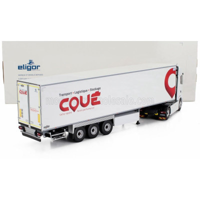ELIGOR SCANIA S500 TRUCK SEMI-FRIGO COUE TRANSPORTS 2021 - WHITE RED 1/43