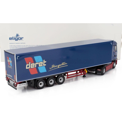 ELIGOR RENAULT T-HIGH TRUCK CASSONATO DERET TRANSPORTS 2023 - BLUE 1/43