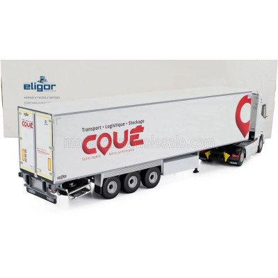 ELIGOR DAF XG TRUCK SEMI-FRIGO COUE TRANSPORTS 2021 - WHITE RED 1/43