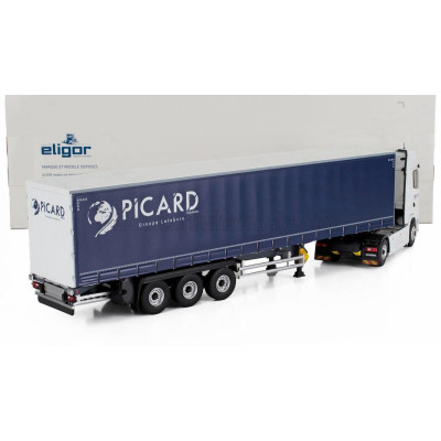 ELIGOR SCANIA S500 TRUCK TELONATO PICARD TRANSPORTS 2021 - WHITE BLUE 1/43