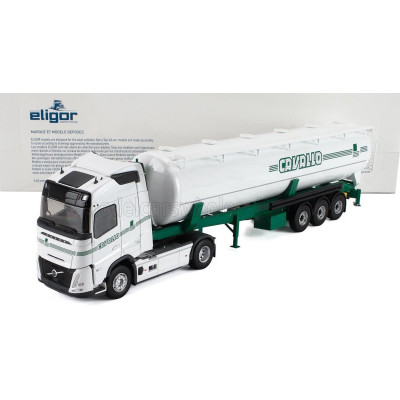 ELIGOR VOLVO FH 500 AERO TANKER TRUCK CAVALLO TRANSPORTS 2024 - WHITE GREEN 1/43