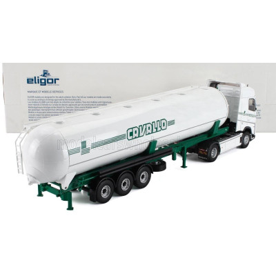 ELIGOR VOLVO FH 500 AERO TANKER TRUCK CAVALLO TRANSPORTS 2024 - WHITE GREEN 1/43
