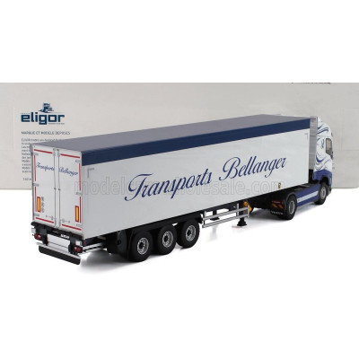 ELIGOR VOLVO FH TRUCK CASSONATO BELLANGER TRANSPORTS 2020 - WHITE BLUE 1/43