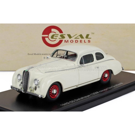 ESVAL MODEL DELAHAYE 135M COUPE BY GUILLORE 1949 - WHITE 1/43
