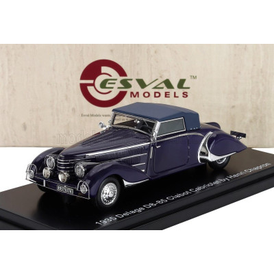 ESVAL MODEL DELAGE D8-85 CLABOT ROADSTER HENRI CHAPRON CLOSED 1935 - 2 TONE BLUE 1/43