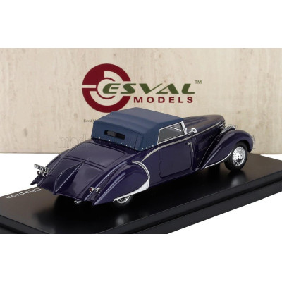 ESVAL MODEL DELAGE D8-85 CLABOT ROADSTER HENRI CHAPRON CLOSED 1935 - 2 TONE BLUE 1/43